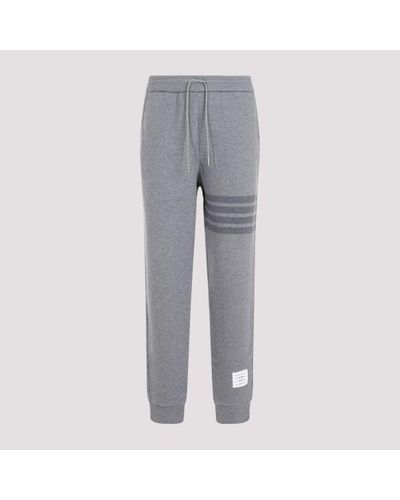 Thom Browne Joggers With Bar - Grey