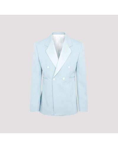 Bottega Veneta Grain De Poudre Tuxedo Jacket - Blue
