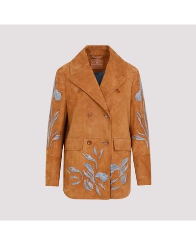 Ermanno Scervino Suede Jacket - Brown