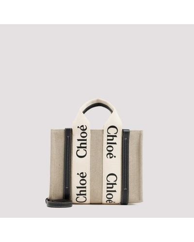 Chloé Small Woody Tote Bag Unica - Metallic