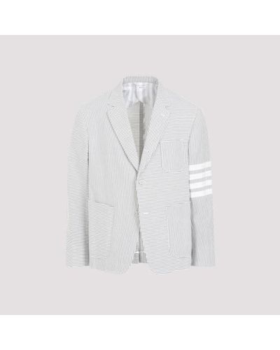 Thom Browne Seersucker Jacket - White
