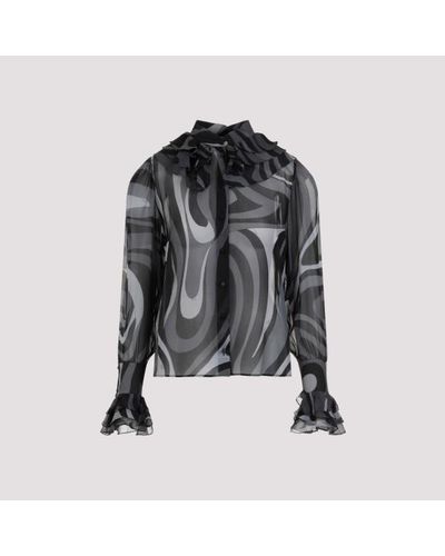 Emilio Pucci Ls Shirt - Black