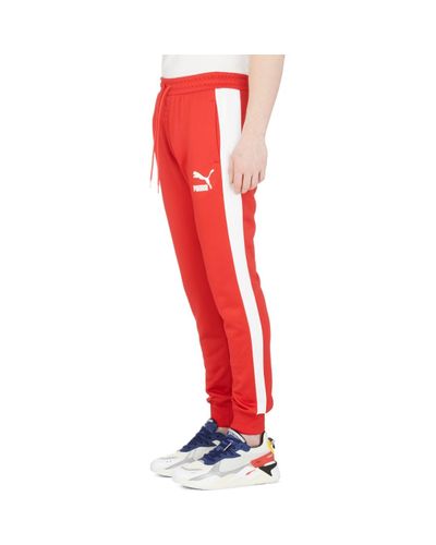 red puma track pants