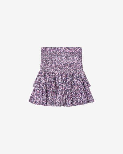 Isabel Marant Naomi Floral Mini Skirt - Purple