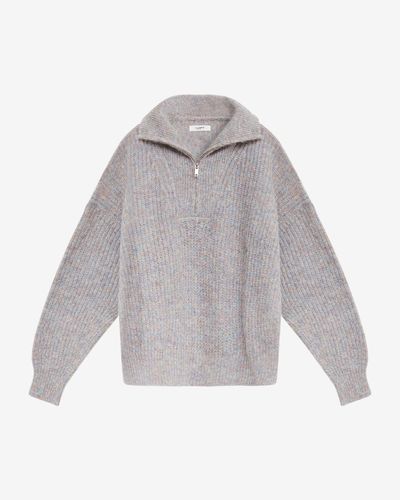 Isabel Marant Myclan Zipped-rollneck Sweater - Gray