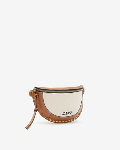 Isabel Marant Skano Leather And Cotton Belt Bag - White
