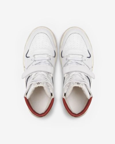 Isabel Marant Alseeh High Leather Trainers - White