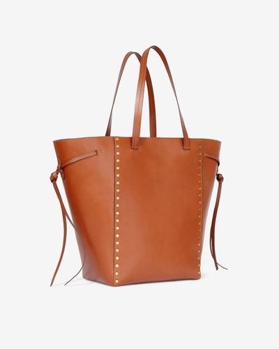 Isabel Marant Oskan Leather Tote Bag - Orange
