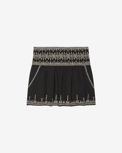Isabel Marant Cotton Miniskirt - Black