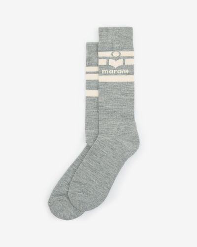 Isabel Marant Viby Logo Socks - Grey