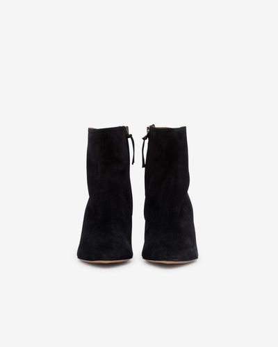Isabel Marant Deone Suede Leather Low Boots - Black