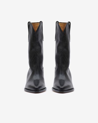 Isabel Marant Leyane Calf Leather Low Boots - Black