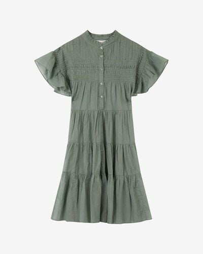 Isabel Marant Lanikaye Ruffle Mini Dress - Green