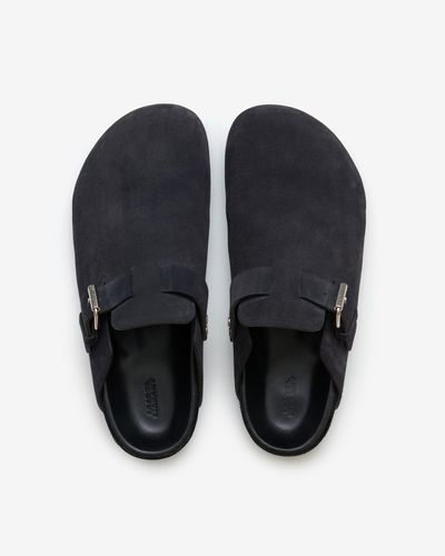 Isabel Marant Mirvinh Suede Leather Mules - Blue