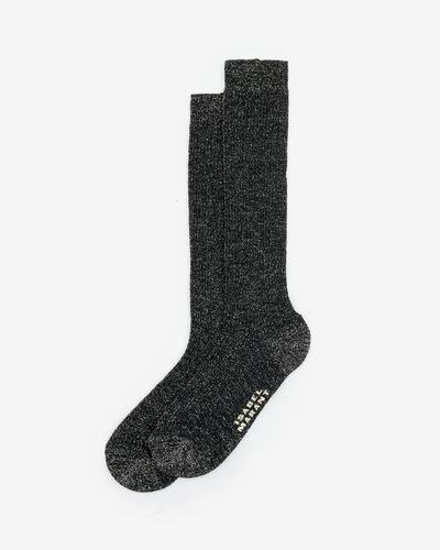 Isabel Marant Loula Lurex Socks - Black