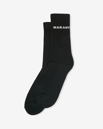 Isabel Marant Dawi Logo Socks Men - Black
