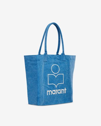 Isabel Marant Yenky Tote Bag Con Logo - Blu