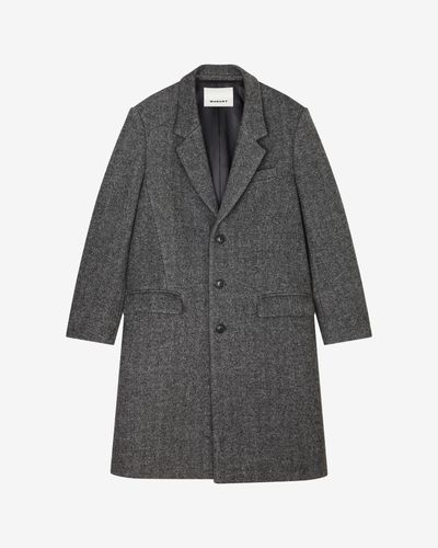 Isabel Marant Johel Wool Coat - Gray