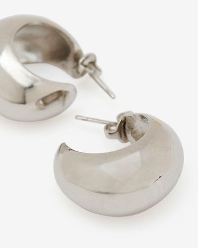 Isabel Marant Small Shiny Crescent Earrings - Gray