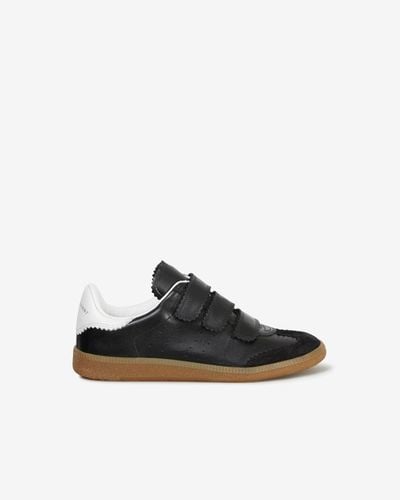 Isabel Marant Toile Beth Leather And Suede Trainers - Black
