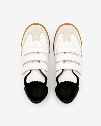 Isabel Marant Beth Sneakers In Pelle - Bianco