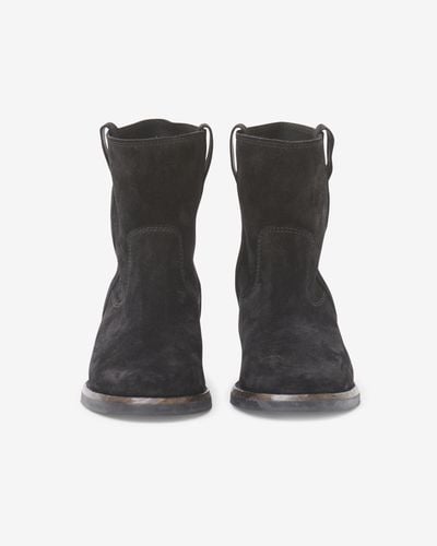 Isabel Marant Susee Suede Ankle Boots - Black