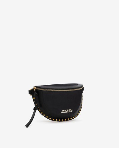 Isabel Marant Skano Leather And Cotton Belt Bag - Black