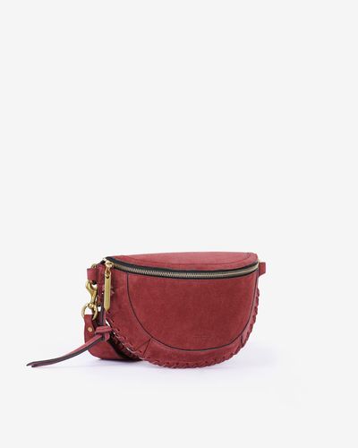 Isabel Marant Skano Suede Leather Belt Bag - Red