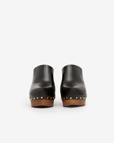 Isabel Marant Tsuko Sabot In Pelle - Nero