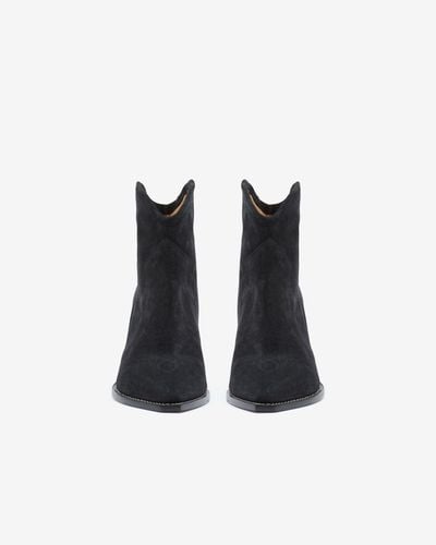 Isabel Marant Darizo Sueded Ankle Boots - Black