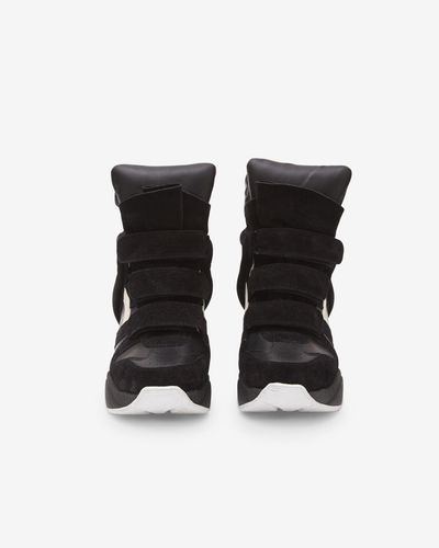Isabel Marant Balskee Leather And Suede Platform Sneakers Women - Black