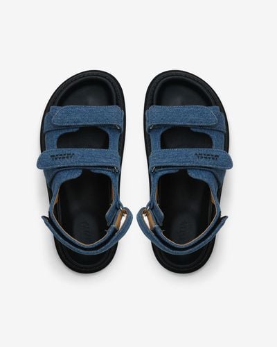 Isabel Marant Madee Denim Sandals - Blue