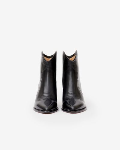 Isabel Marant Darizo Leather Ankle Boots - Black