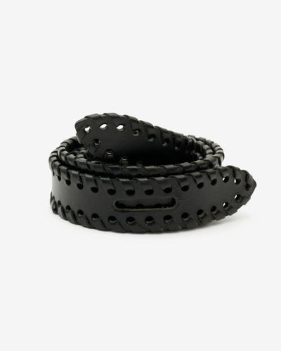 Isabel Marant Lecce Knotted Leather Belt - Black