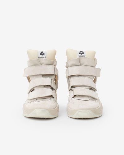 Isabel Marant Bumkeeh Sneakers In Pelle - Neutro