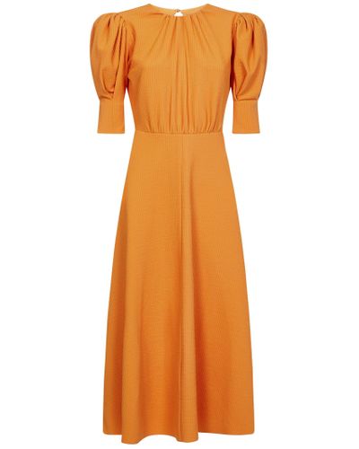 ROTATE BIRGER CHRISTENSEN Synthetic Lavine Dress in Orange | Lyst