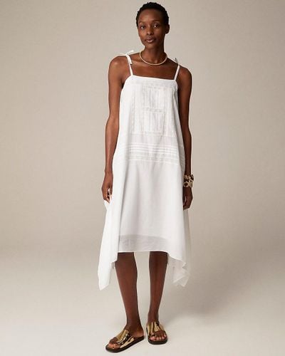 J.Crew Handkerchief Midi Dress - White