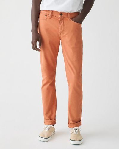 J.Crew 484 Slim-Fit Garment-Dyed Five-Pocket Pant - Orange