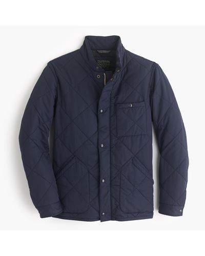 J.Crew Cotton Sussex Quilted Jacket in Vintage Navy (Blue) for Men - Lyst