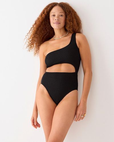 J.Crew Textured One-Piece Swimsuit With Cutouts - Black