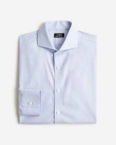 J.Crew Ludlow Premium Fine Cotton Dress Shirt With Cutaway Collar - Blue