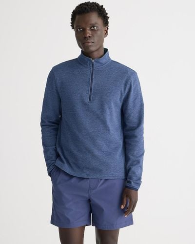 J.Crew Performance Half-Zip Pullover With Coolmax Technology - Blue
