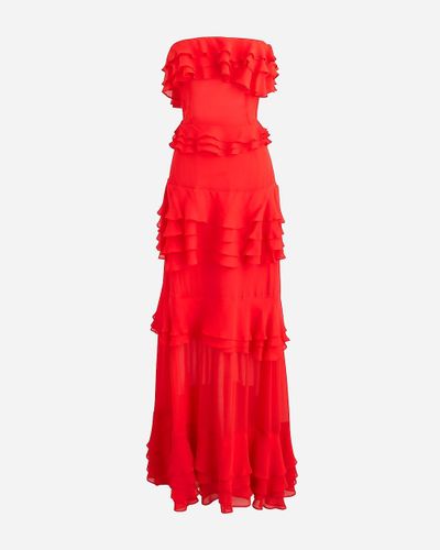 J.Crew Collection Tiered Ruffle Dress