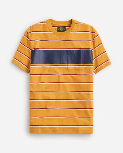 J.Crew Beams Plus X Striped T-Shirt With Applied Detail - Orange