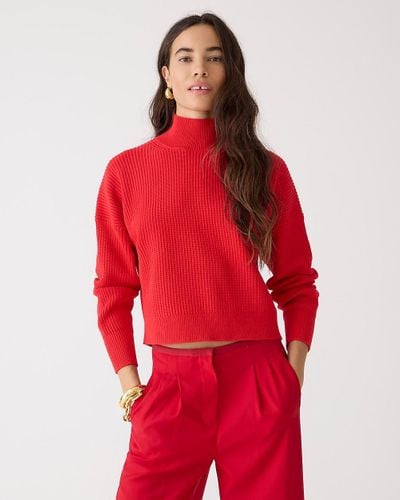J.Crew Ribbed Turtleneck Sweater - Red