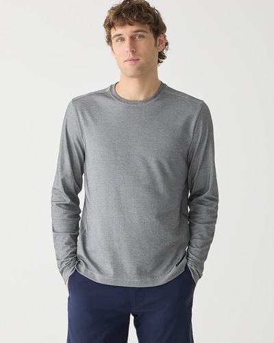 J.Crew Tall Long-Sleeve Performance T-Shirt With Coolmax Technology - Gray