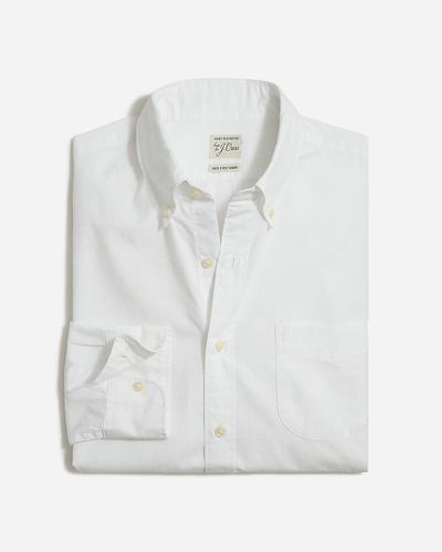 J.Crew Secret Wash Cotton Poplin Shirt - White