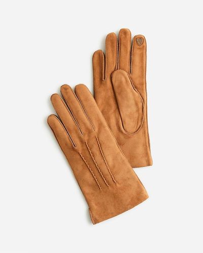 J.Crew Italian Leather Touchscreen Gloves - Brown