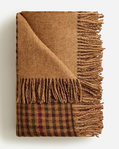 J.Crew Abraham Moon & Sons For Double-Faced Throw Blanket - Brown