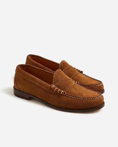 J.Crew Camden Suede Loafers With Leather Soles - Brown